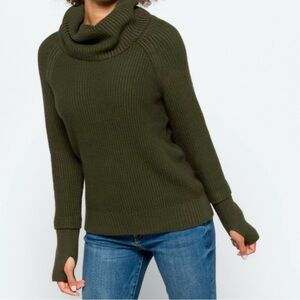 Stitch Fix Market & Spruce Forest Green Cowl Neck Sweater